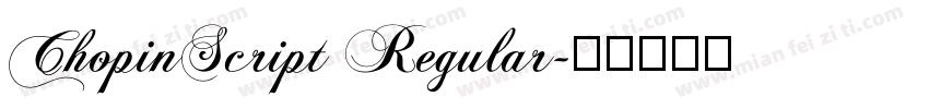 ChopinScript Regular字体转换